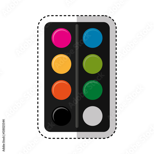 colors pallette isolated icon vector illustration design