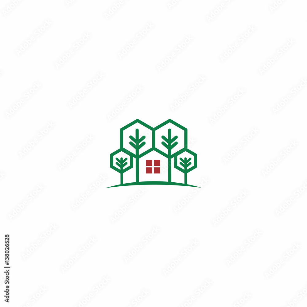 Trees Home Logo Vector Trees Home Logo Vector
