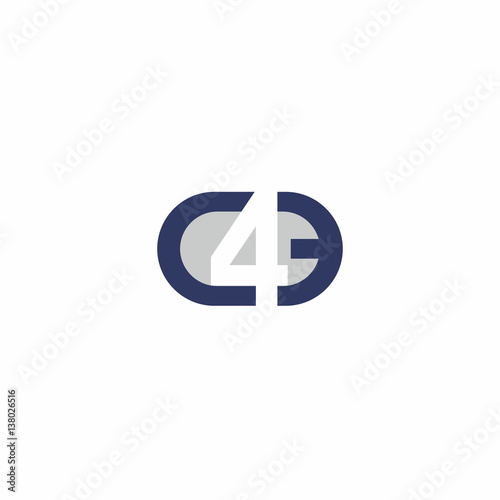 C E Letter and four number logo vector