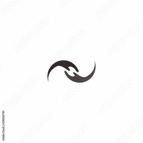 two Hand Care Logo Vector