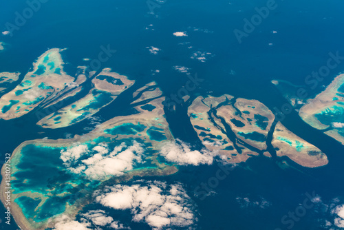 Aerial view of Muirhead Reef. Great Barrier Reef. Australia photo