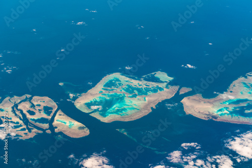 Aerial view of Muirhead Reef. Great Barrier Reef. Australia