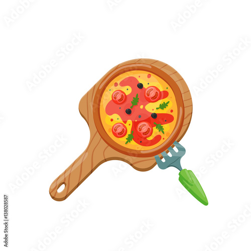 Italian cook pizza icons vector illustration.