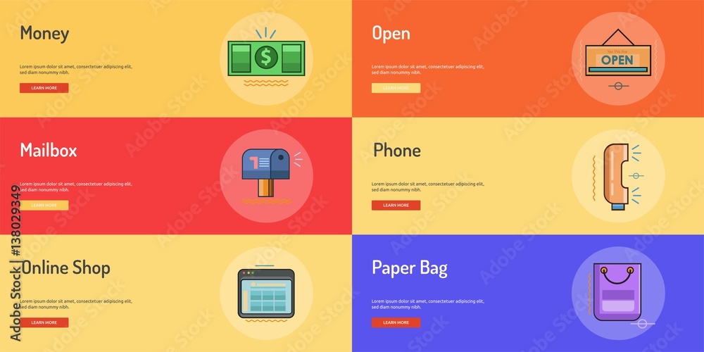 Naklejka premium E-Commerce Conceptual Banner Design