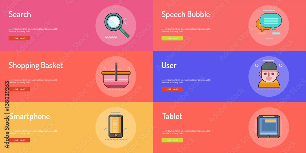 Naklejka premium E-Commerce Conceptual Banner Design