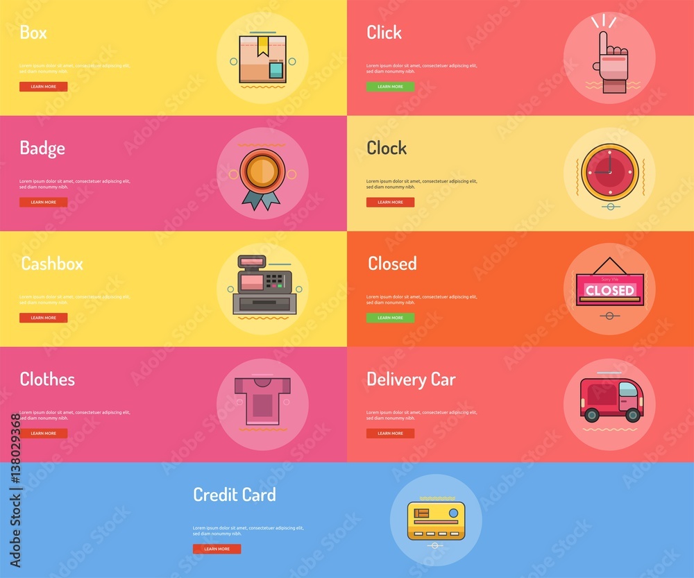 Naklejka premium E-Commerce Conceptual Banner Design