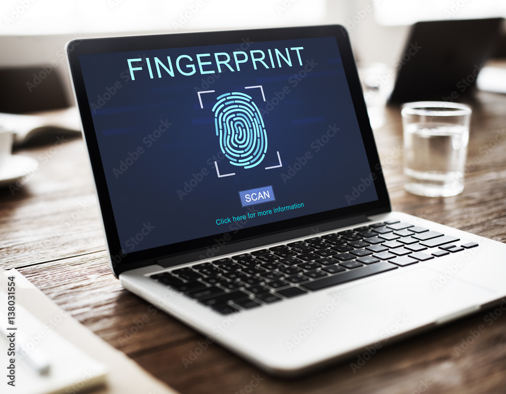 Fingerprint Technology Data Protection Concept Fingerprint Technology Data Protection Concept
