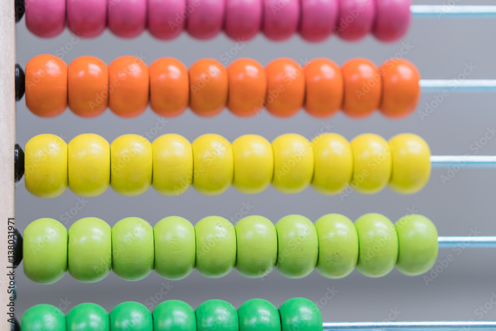 Multi colored abacus