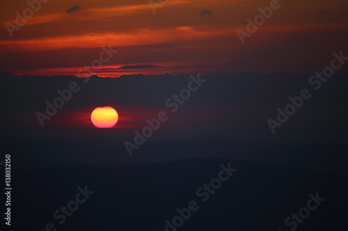 Sunset at Phu Kradung National Park  Thailand