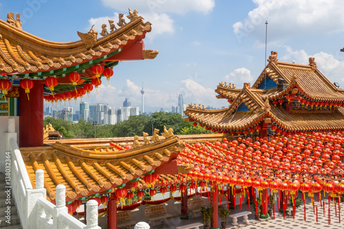 Photography Chinese New Year Decoration at a Buddhist Temple in Kuala Lumpur