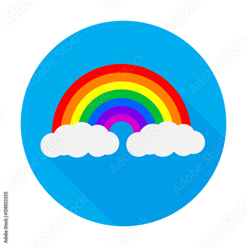rainbow icon with long shad...