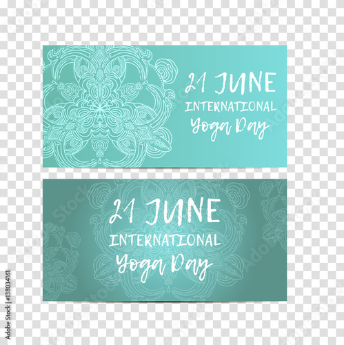 Vintage template design vector illustration of international yoga day