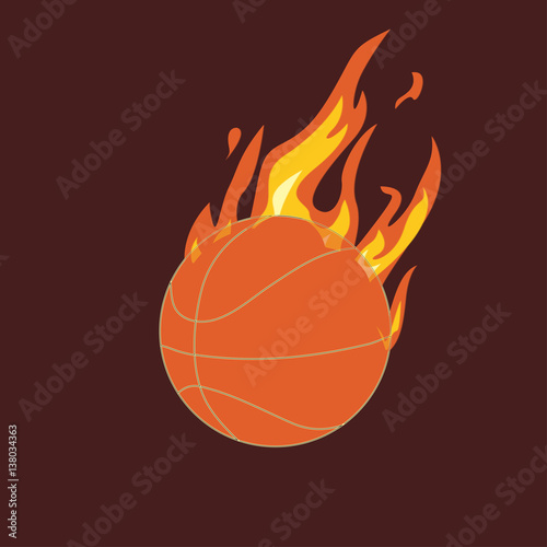 basketball ball burning