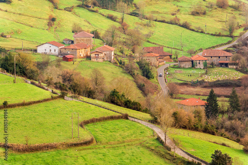 Basque country countryside at gorbea natural park, Spain