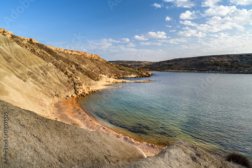 Gnejna Bay beach near Ghajn Tuffieha bay, Malta