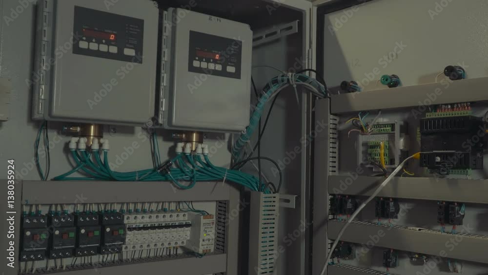 Electronics substation serving. The remote control switch. Industrial water filtration and ionizer system Electronics substation serving. The remote control switch. Industrial water filtration and ionizer system