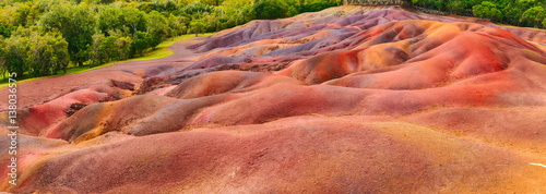 Seven colour earth. Mauritius. Panorama