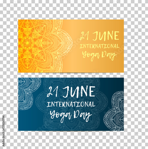 Vintage template design vector illustration of international yoga day