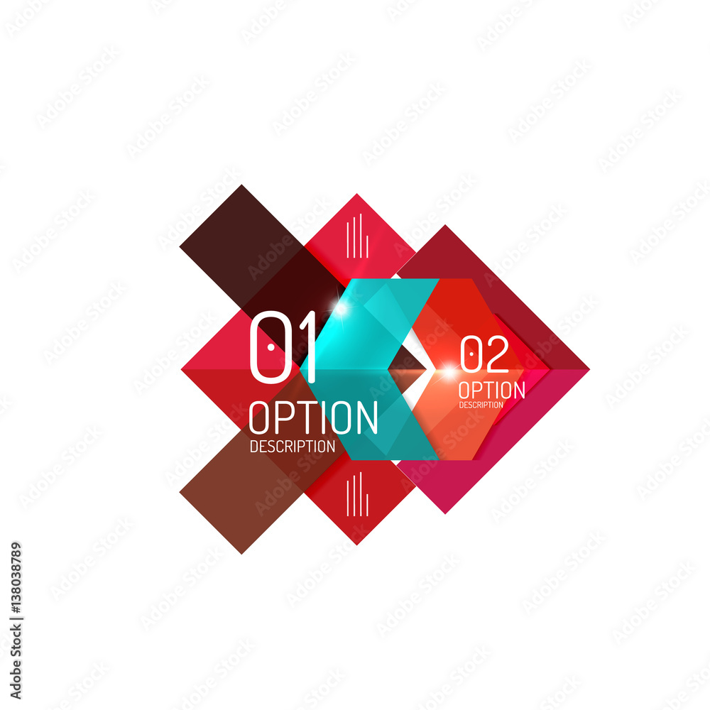 Infographics geometric business template Infographics geometric business template
