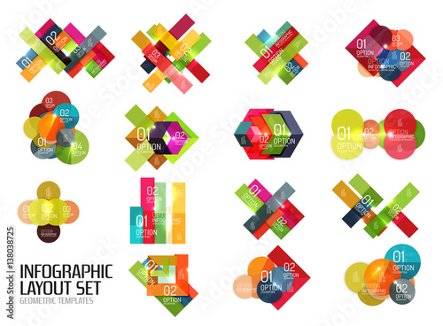Set of buiness infographics templates