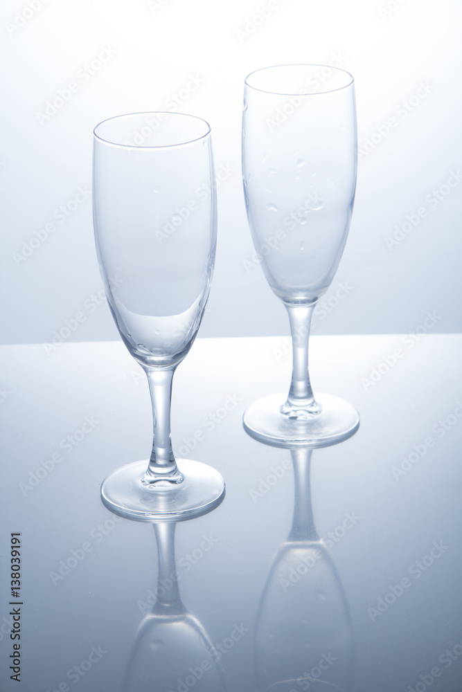 Crystal glass on a white background Crystal glass on a white background