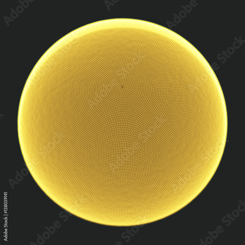 The Sphere Consisting of Points. Abstract Globe Grid.