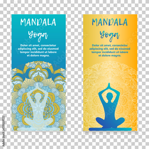 Vintage template design vector illustration of international yoga day