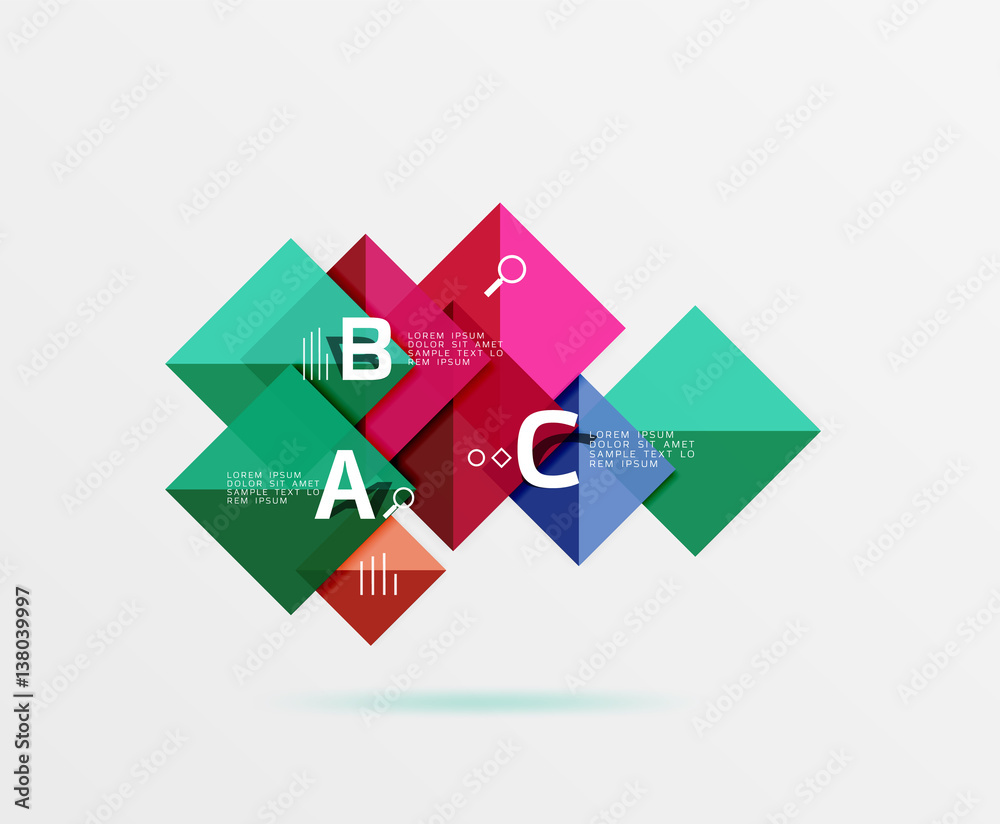 Square geometric abstract background Square geometric abstract background