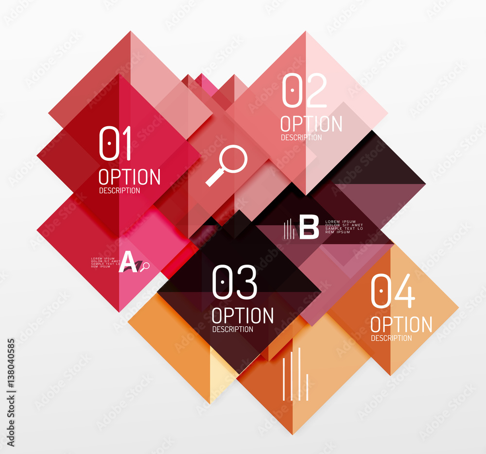 Modern square composition, abstract banner Modern square composition, abstract banner
