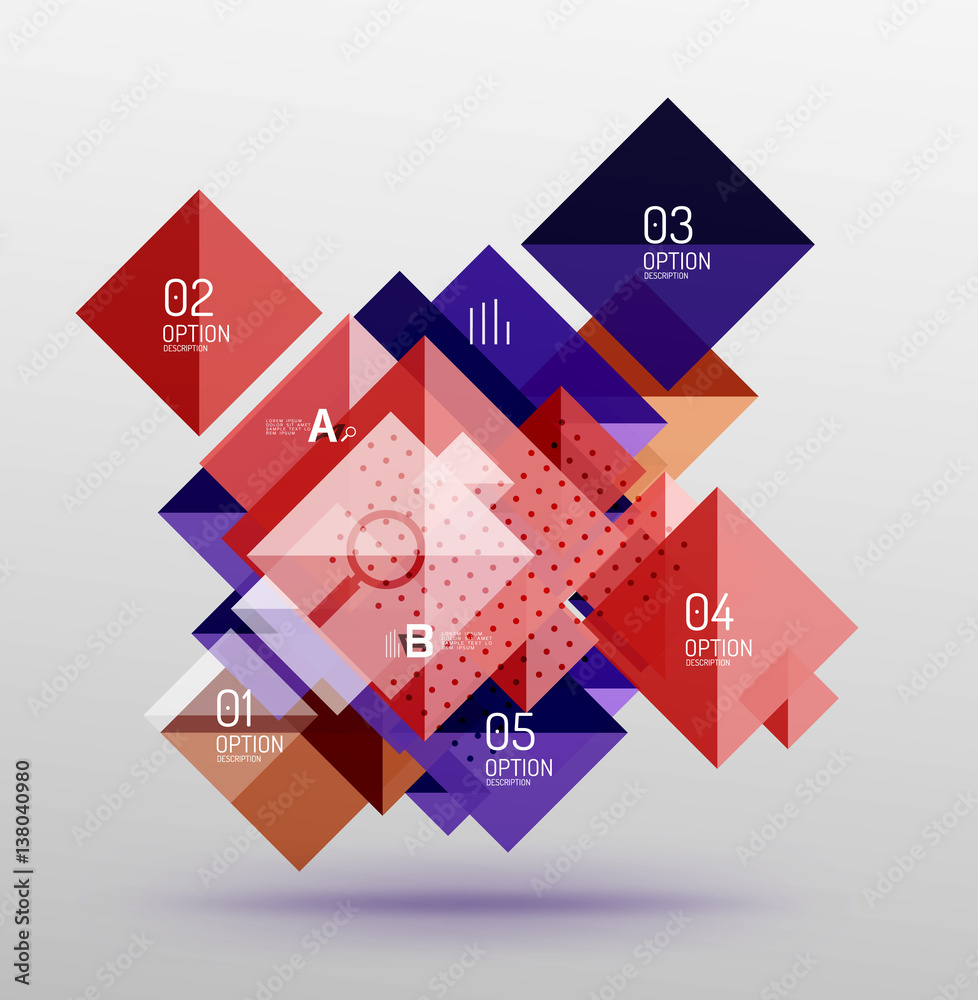 Modern square composition, abstract banner Modern square composition, abstract banner