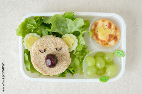 Koala bear lunch box, fun food art for kids