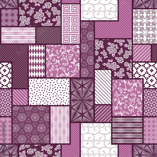 Печаabstract seamless patchwork patternть