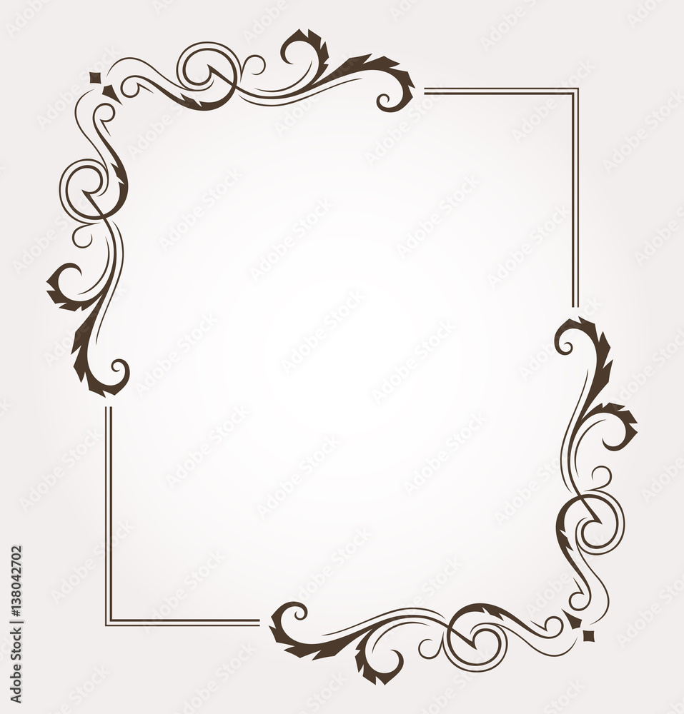 Frame and page decoration. Vector illustration Frame and page decoration. Vector illustration