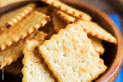Homemade cheesy crackers
