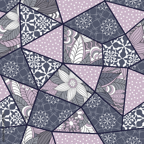 abstract seamless patchwork pattern