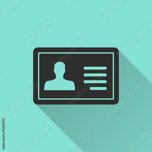 Identification card vector icon