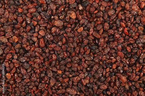 Background of raisins. View from above. For your design.