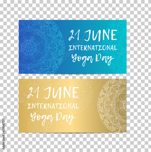 Vintage template design vector illustration of international yoga day