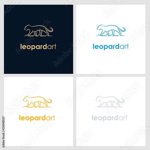 Canvas Print leopard line company logo