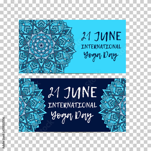 Vintage template design vector illustration of international yoga day