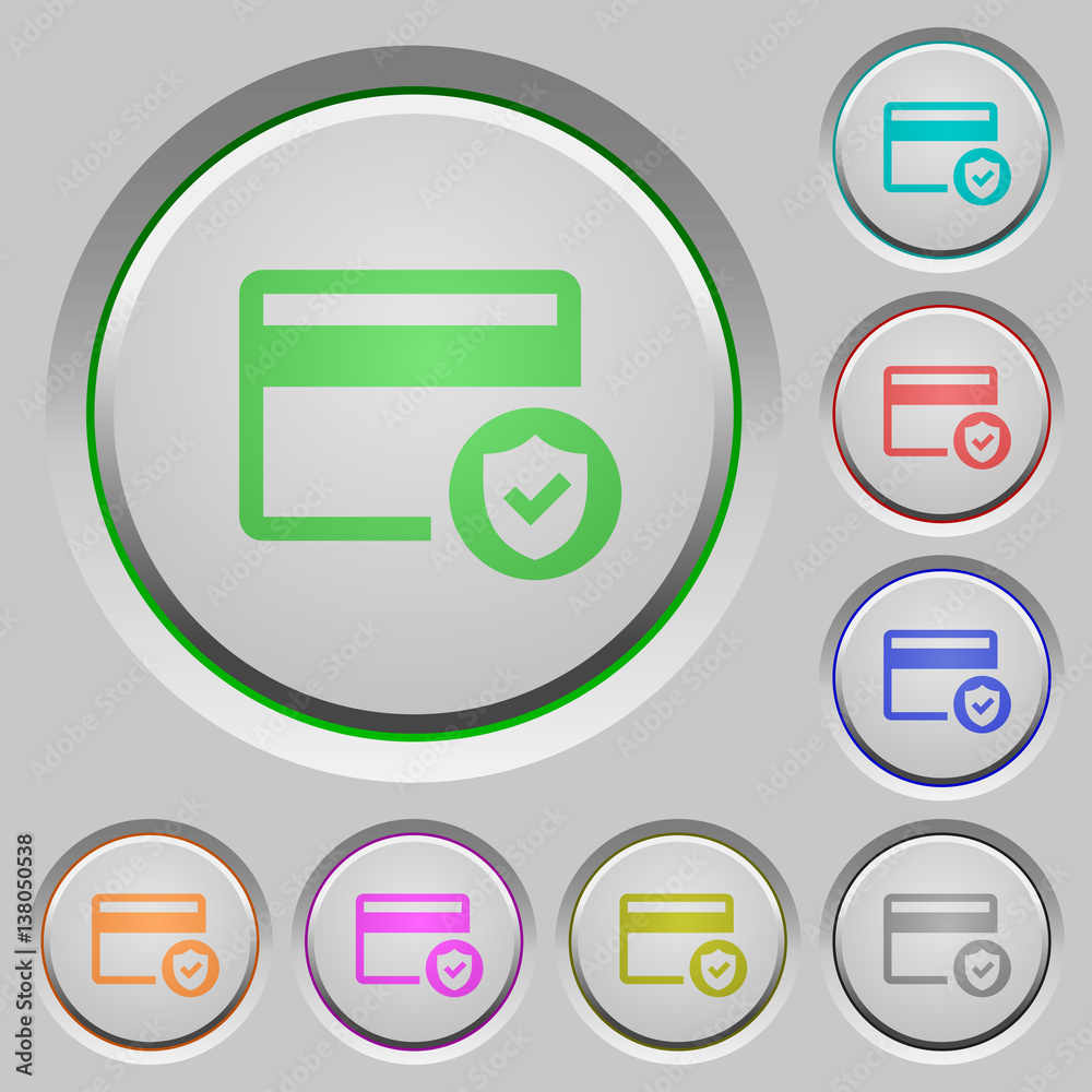 Safe credit card transaction push buttons Safe credit card transaction push buttons