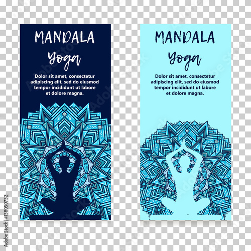 Vintage template design vector illustration of international yoga day