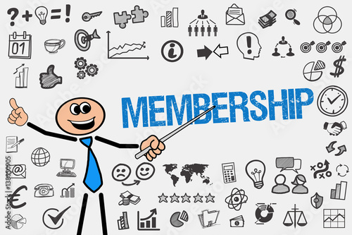 Membership / Mann mit Symbole