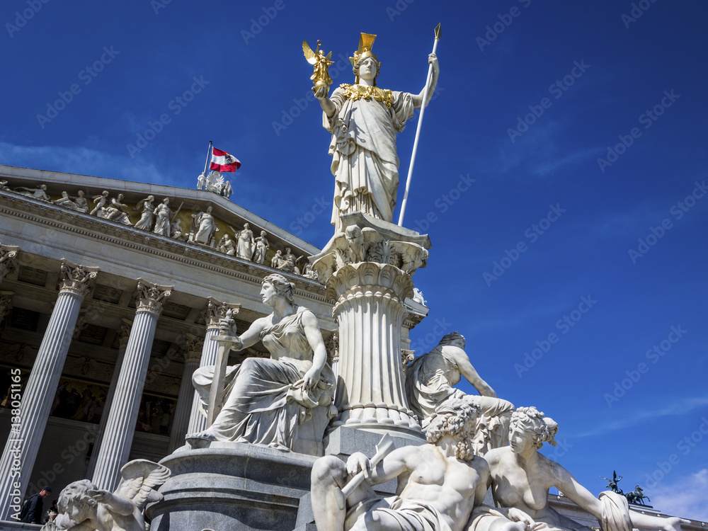 Obraz premium Österreich, Wien, Parlament