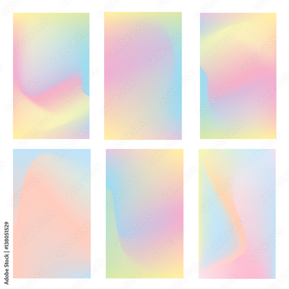 Obraz premium Holographic gradients set 