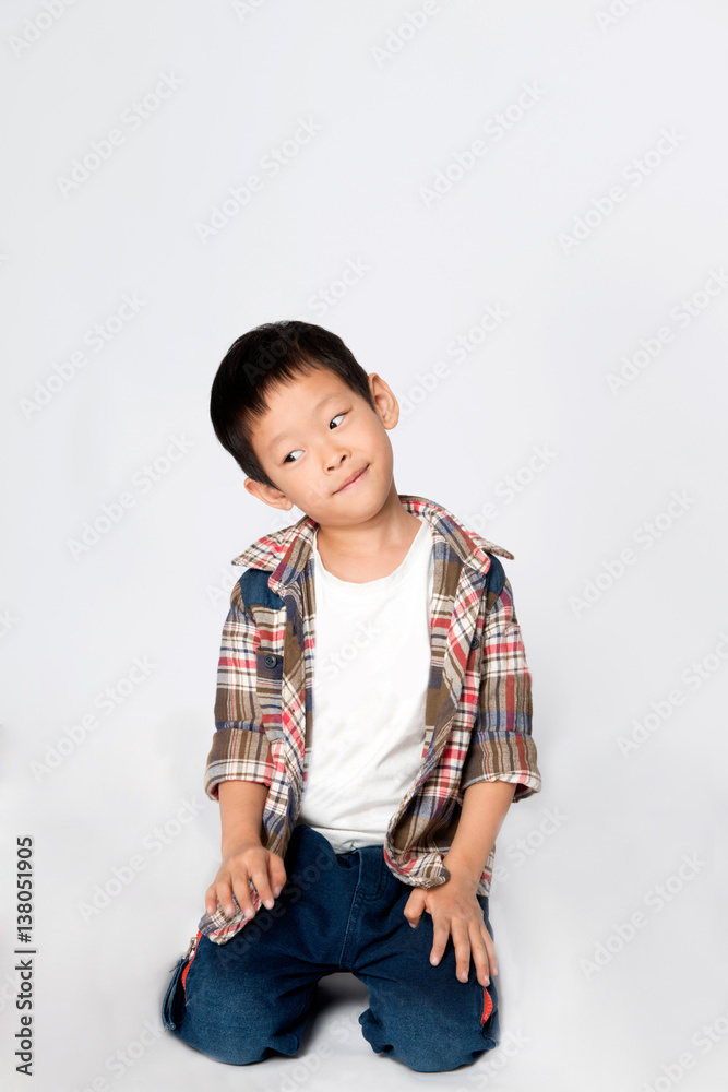 isolated naughty boy on white background isolated naughty boy on white background