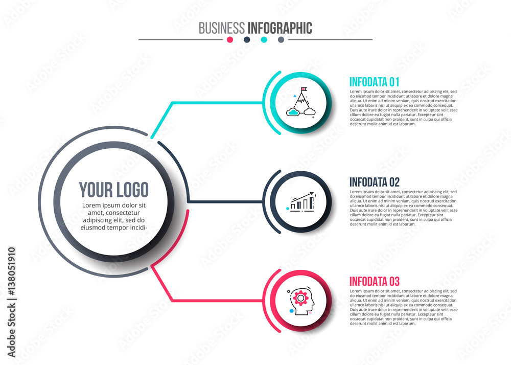 Abstract infographics number options template. Abstract infographics number options template.