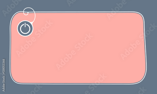 Hand written text box for fill your text and power button