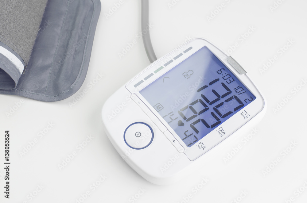 Blood Pressure Measurement Device On White Background Blood Pressure Measurement Device On White Background