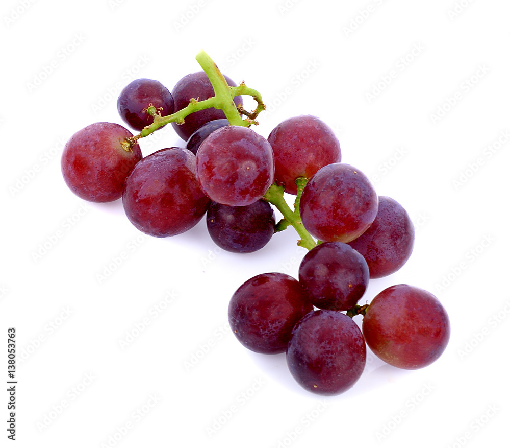 red grapes isolated on white background red grapes isolated on white background